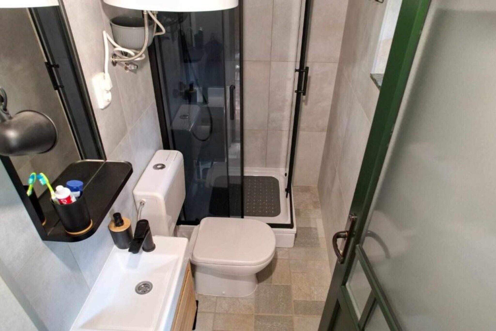 Shower, hair dryer