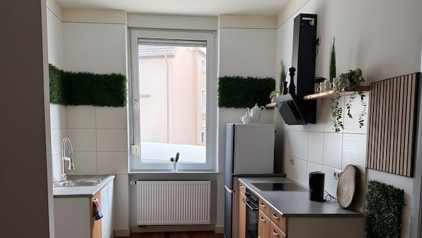 Kaffetrakter/tekoker, kjøleskap, ovn og kokeplater