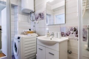 Shower, hair dryer