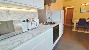 Microwave, oven, stovetop