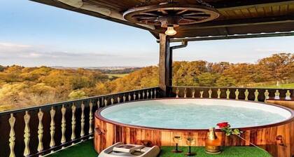 Holiday home with hot tube and 1 room