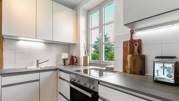 Kühlschrank, Ofen, Herdplatte, Geschirrspüler