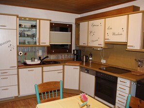 Fridge, oven, stovetop, dishwasher
