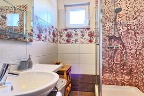 Shower, hair dryer