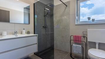 Shower, hair dryer