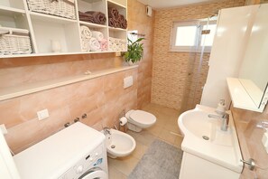 Shower, hair dryer