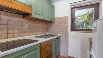 Fridge, oven, stovetop, dishwasher