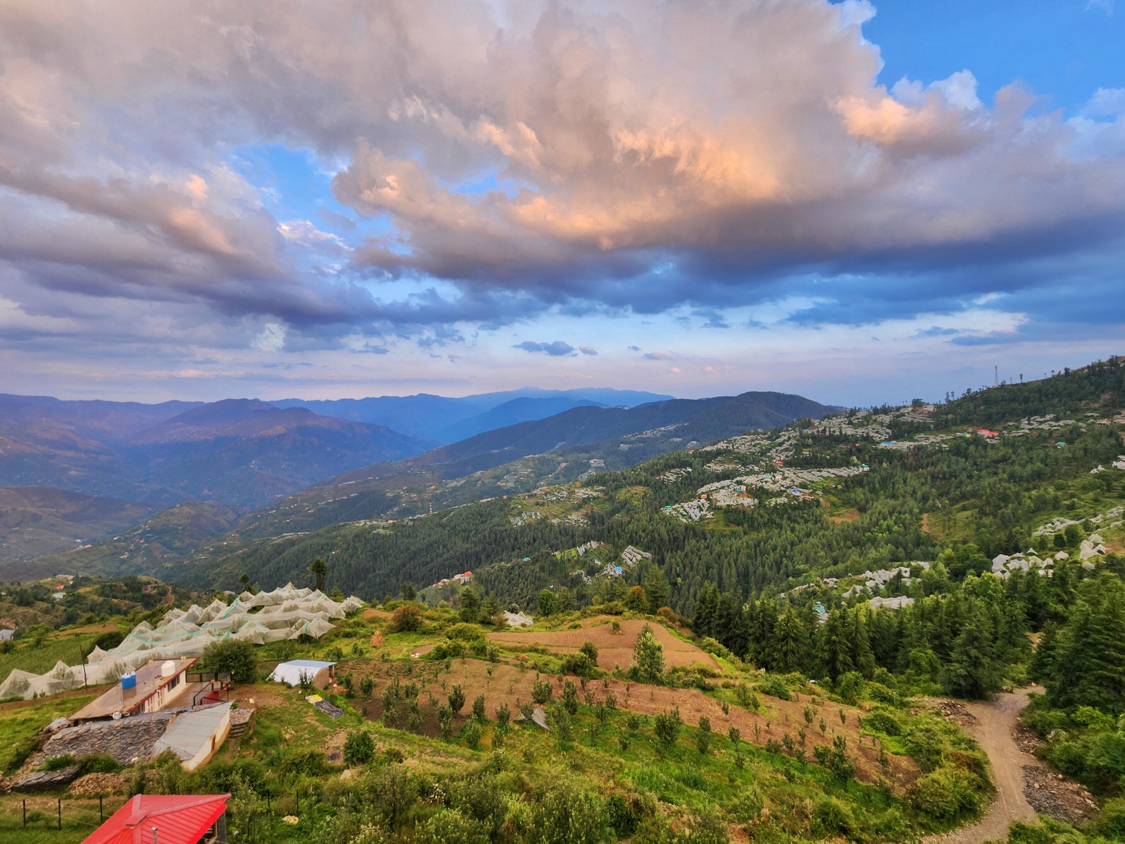 Vue sur le paysage depuis l’hébergement 