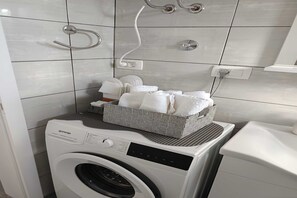 Shower, hair dryer