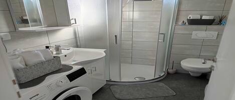 Shower, hair dryer