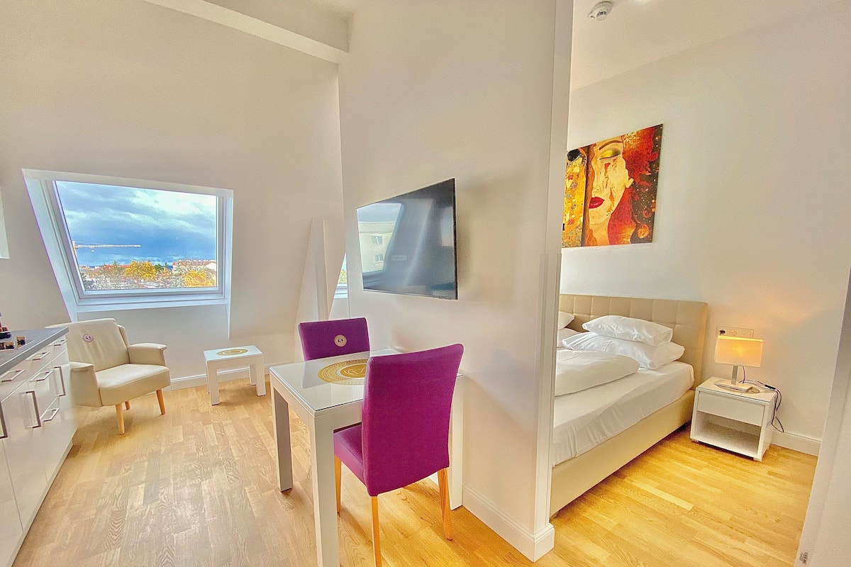 Business Apartment, 1 Queen Bed, Non Smoking, Kitchen | In-room safe, iron/ironing board, WiFi (free), bed sheets