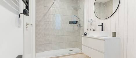 Shower, hair dryer