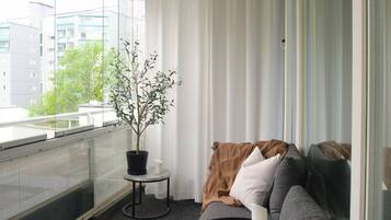 Premium Apartment, City View | Terrace/patio