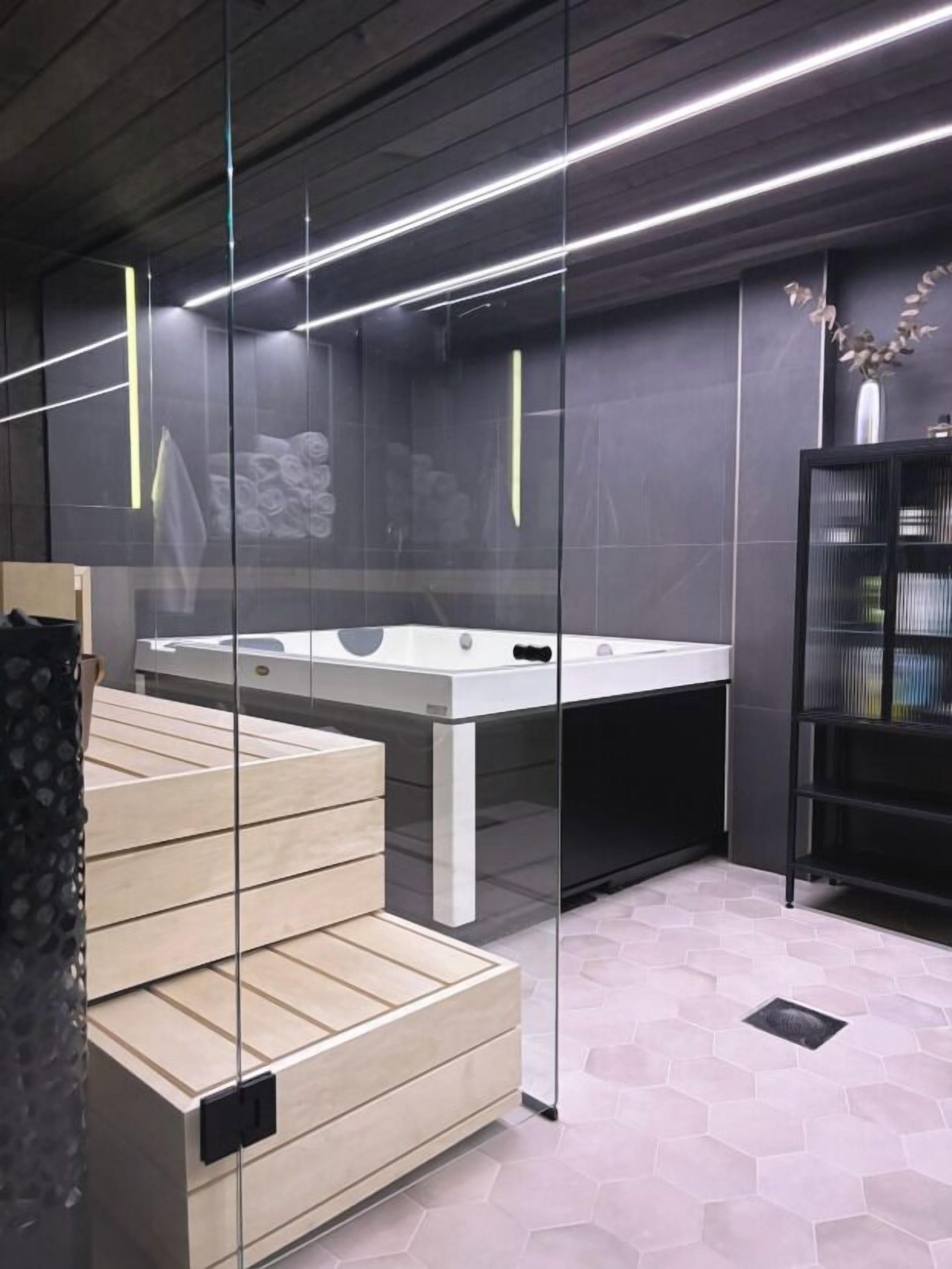 Apartamento premium, vista para a cidade | Banheiro | Piso aquecido 