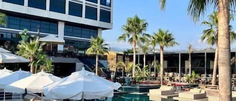 Indoor pool, seasonal outdoor pool