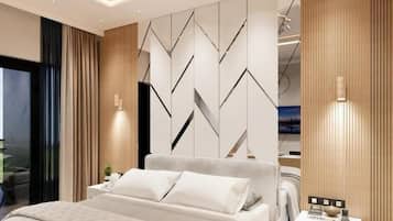 Frigobar, quartos à prova de som, Wi-Fi de cortesia, roupa de cama