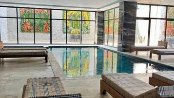 Indoor pool, seasonal outdoor pool