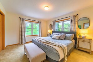 2 bedrooms, iron/ironing board, travel crib, WiFi