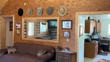 TV, DVD player, books