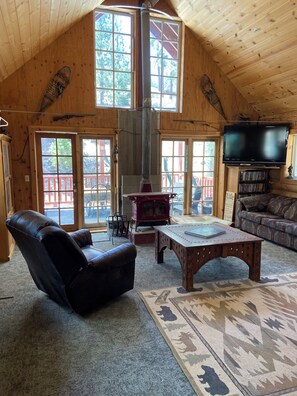 TV, DVD player, books