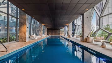 Indoor pool, a heated pool