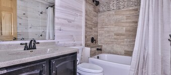 Beautifully remodeled home in the heart of St. Germain with hot tub and fire pit
