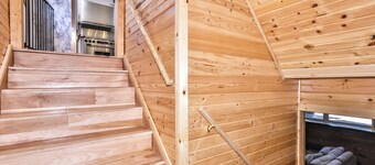 Beautifully remodeled home in the heart of St. Germain with hot tub and fire pit