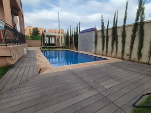 Outdoor pool, a heated pool - 5 Suites Luxury Villa in Marrakech Rimass – 7 Bedrooms, Private Pool, Garden. (Marrakech)