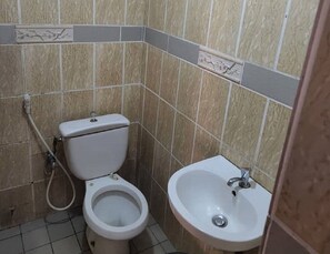 Douche, serviettes fournies, savon, papier toilette