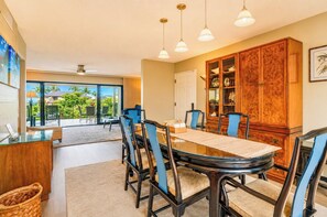 Elegant dining area adjacent to the living room and lanai. WEV-2103