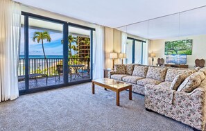 Oceanfront retreat with tropical charm and breathtaking island sunset views. KS-260