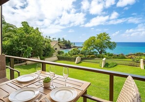 Outdoor dining - Napili Point | 2 Free Rental Cars | KBM Resorts | Water Front | 2 Units, 3 Bedrooms | ML-1171 (Lahaina)