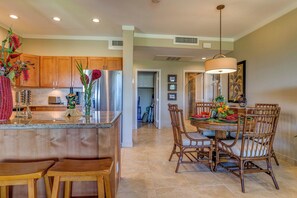 A serene cooking space that invites creativity and conversation, just steps from the dining table KGV-16T4 - Kapalua Golf | Golf View 3 BR, Sleeps 6 | Car Incl. w/ 6+ Nights | KGV ML-1177 by KBM (Lahaina)