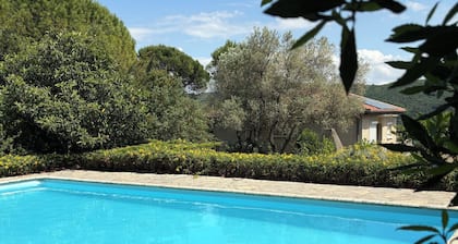 Villa with swimming pool in the hills above Lodève