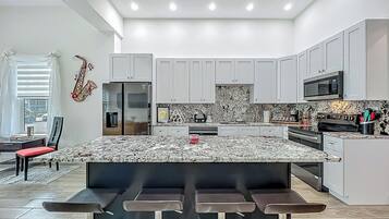 Microwave, oven, stovetop, dishwasher