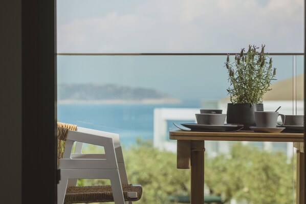 Deluxe Suite, Balcony, Sea View | Terrace/patio - Essentia Vita Comfy Suites (Thasos)