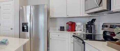 Microwave, oven, stovetop, dishwasher