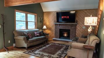 TV connectée, cheminée