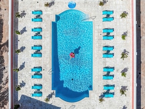 A heated pool