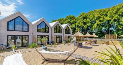 Domki Wakacyjne Boho z podgrzewanym basenem, blisko morza, dla Rodzin z dziećmi