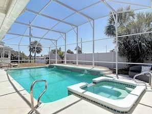 Outdoor pool, a heated pool