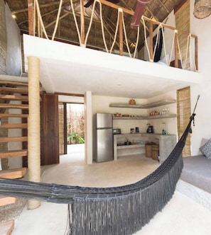 Luxury Bungalow, Pool View | Living area