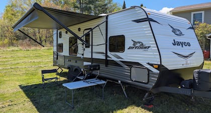 RV Retreat: Steps from Lake Superior with Basswood Island views