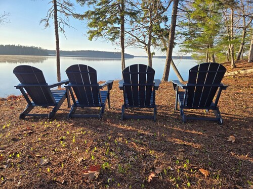 Oceanfront home with BREEO fire pit, 15 min from Acadia at Schoodic Point!
