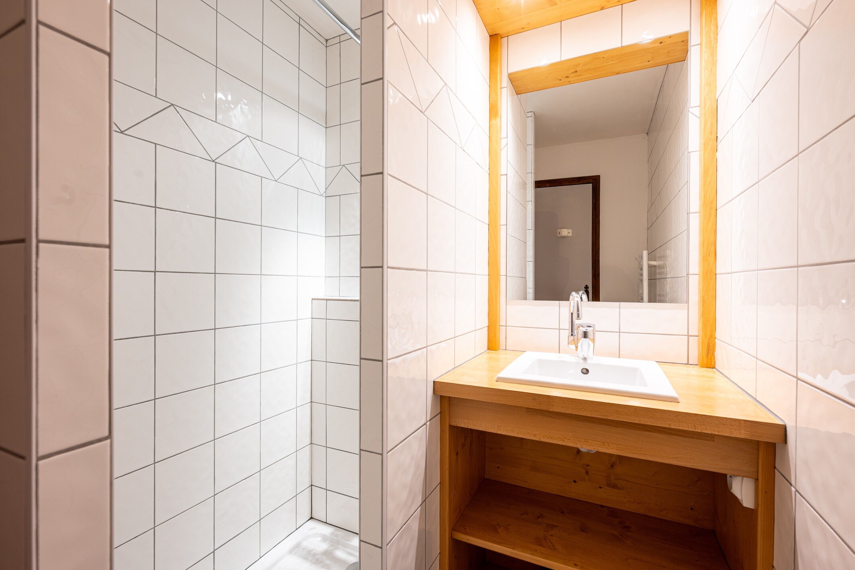Een douche, een haardroger