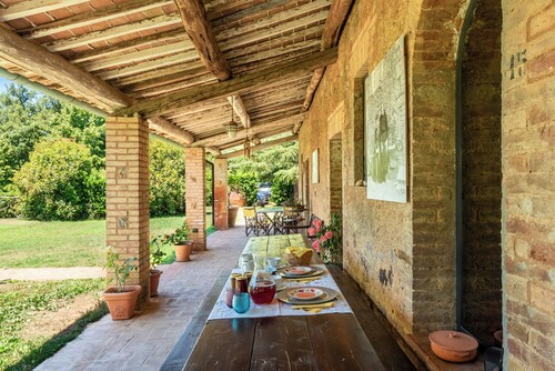 Zimmer 'Podere Marroneto - Camera 1' mit Bergblick, Gemeinschaftspool und Wi-Fi