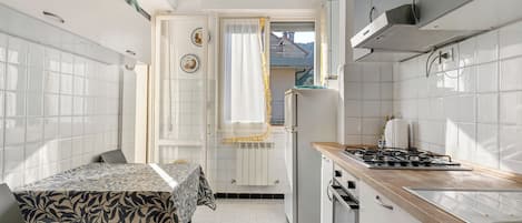 Fridge, oven, stovetop, dishwasher