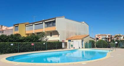T2bis - Cap d'Agde - 40 m² with terrace, swimming pool, parking & 200 m from the beach