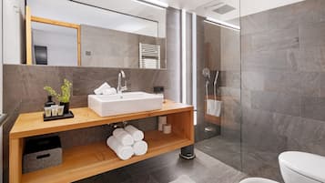 Dusche, Haartrockner, Handtücher
