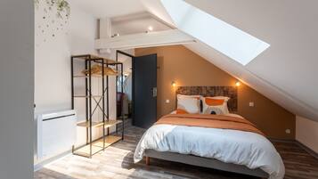 2 slaapkamers, een strijkplank/strijkijzer, gratis wifi, beddengoed